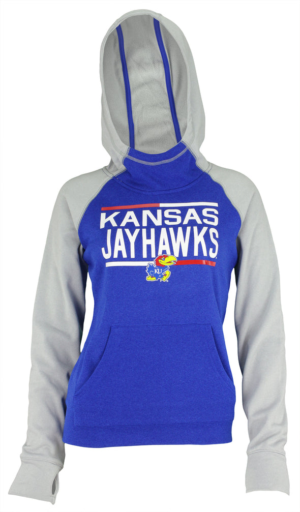 Outerstuff NCAA Youth Girls Kansas Jayhawks Format Funnel Hoodie