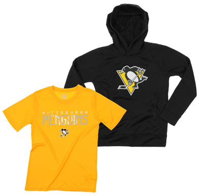 OuterStuff NHL Youth Pittsburgh Penguins Team Performance Hoodie Combo Set