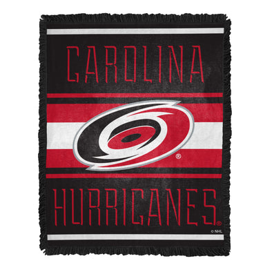 Northwest NHL Carolina Hurricanes Nose Tackle Woven Jacquard Throw Blanket