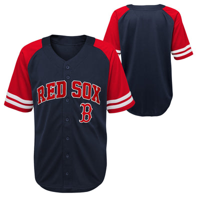 Outerstuff MLB Kids Boston Red Sox Button Up Baseball Team Home Jersey