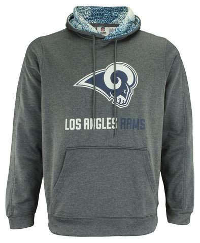 Zubaz NFL Los Angeles Rams Men's Heather Grey Fleece Hoodie