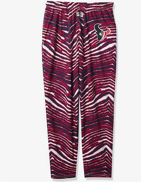 Zubaz Houston Texans NFL Men's Zebra Left Hip Logo Lounge Pant