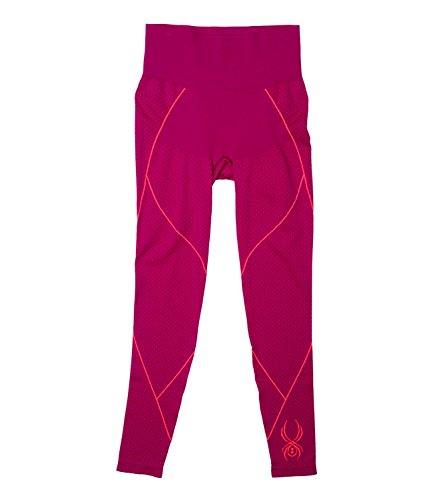 Spyder Women's Olympian Long Underwear Legging Pants, Wild/Bryte Pink