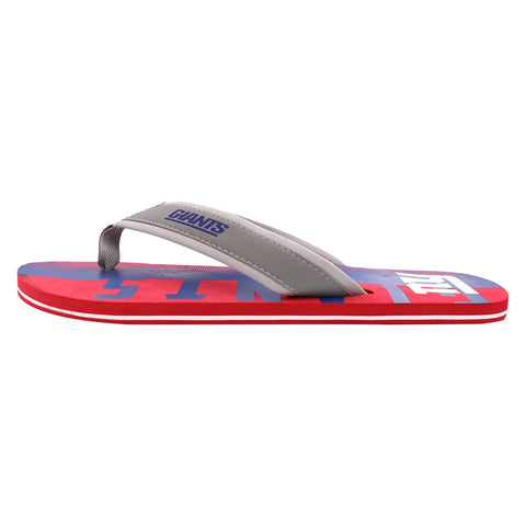 FOCO NFL Men's New York Giants Contour Fade Wordmark Thong Sandals