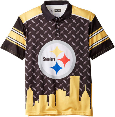 Forever Collectibles NFL Men's Pittsburgh Steelers Thematic Polo Shirt