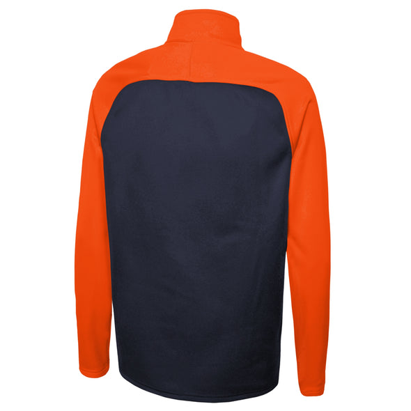 Outerstuff NFL Men's  Denver Broncos Performance 1/4 Zip Pullover Fleece Top, O-Line Size L