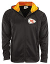 Zubaz NFL Kansas City Chiefs Mens Heavyweight Full Zip  Fleece Hoodie