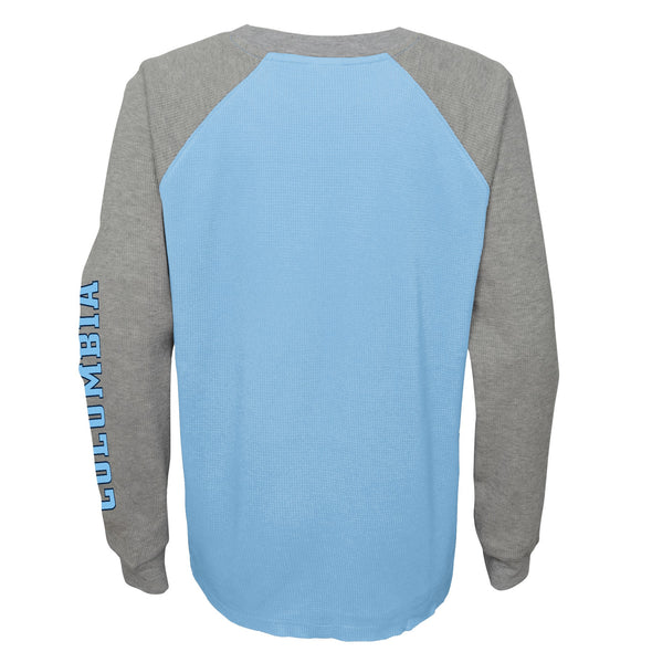 Outerstuff NCAA Youth Columbia Lions Warm Up Raglan Thermal Shirt
