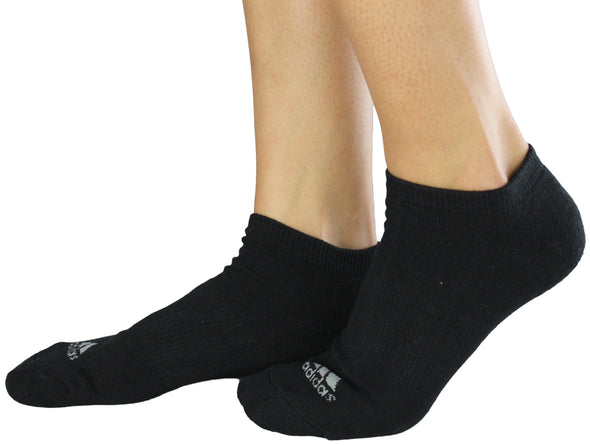Adidas Women's 3 Pack Comfort Low Cut Black and Grey Socks