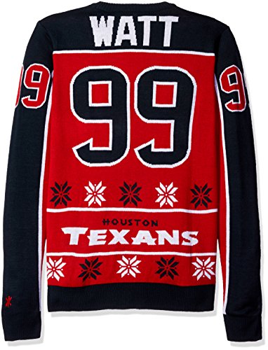 KLEW NFL Men's Houston Texans J.J. Watt #99 Ugly Sweater