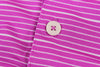 Adidas Men's Climalite Two Color Striped Golf Polo Shirt, Hibiscus / White