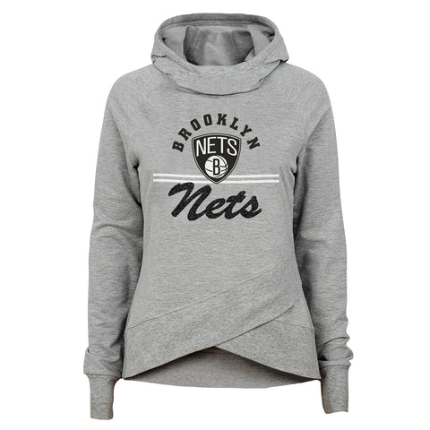Outerstuff NBA Youth Girls Brooklyn Nets The Bridge Funnel Neck Hoodie