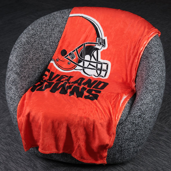 FOCO NFL Cleveland Browns Plush Soft Micro Raschel Throw Blanket, 50 x 60