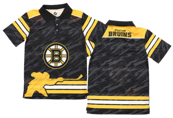 NHL Youth Boston Bruins Performance Short Sleeve Polo Shirt