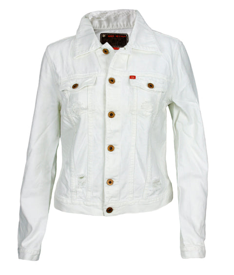 Big Star Women's White Jean Jacket
