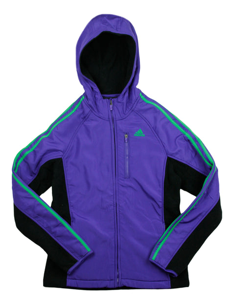 Adidas Youth Girl's Full Zip Polar Fleece Zip Up Hoodie, Multiple Colors