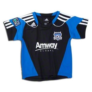 Adidas MLS Toddlers San Jose Earthquakes Home Replica Jersey Top, Black
