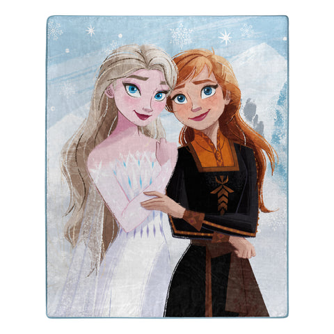 Northwest Disney Frozen 2 Cool Girls Silk Touch Sherpa Throw Blanket 50 X 60
