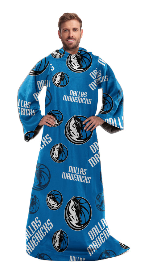 Northwest NBA Dallas Mavericks Toss Silk Touch Comfy Throw with Sleeves 48" x 71"