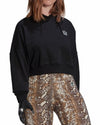 Adidas Women's Cropped Hoodie, Black