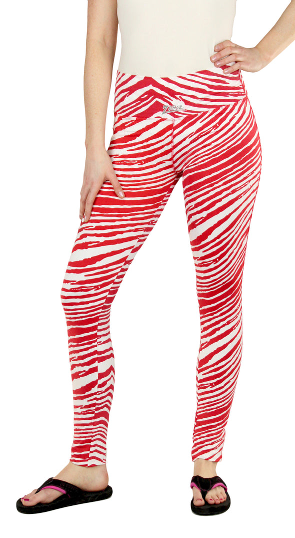 Zubaz Women's Zebra Print Legging Spandex Pants, Color Options