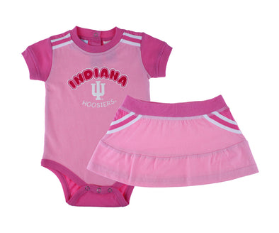 NCAA Girls Infant Indiana Hoosiers 2 Piece Creeper & Skirt Set