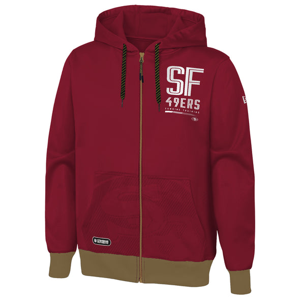 Outerstuff NFL Men's San Francisco 49ers Drop Back Performance Fleece Hoodie