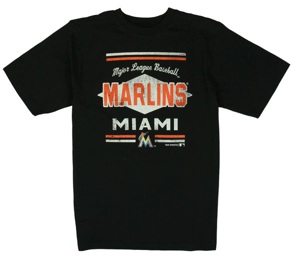 MLB Baseball Kids / Youth Miami Marlins Tee Shirt - Black