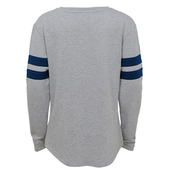 Outerstuff Oklahoma City Thunder NBA Girls Kids (4-6X) Grey Long Sleeve Dolman Tee