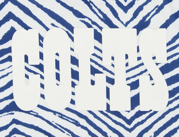 Zubaz NFL Football Men's Indianapolis Colts Zebra Print Touchdown Hoodie