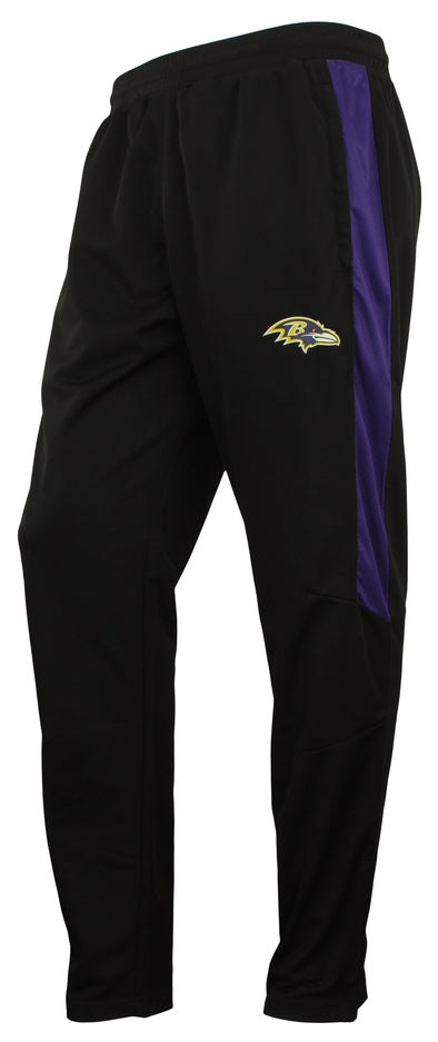 Zubaz NFL Football Men's Baltimore Ravens Athletic Track Pant
