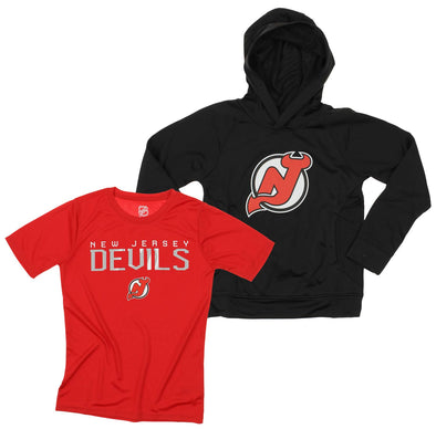 OuterStuff NHL Youth New Jersey Devils Team Performance Hoodie Combo Set