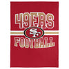 FOCO NFL San Francisco 49ers Stripe Micro Raschel Plush Throw Blanket, 45 x 60