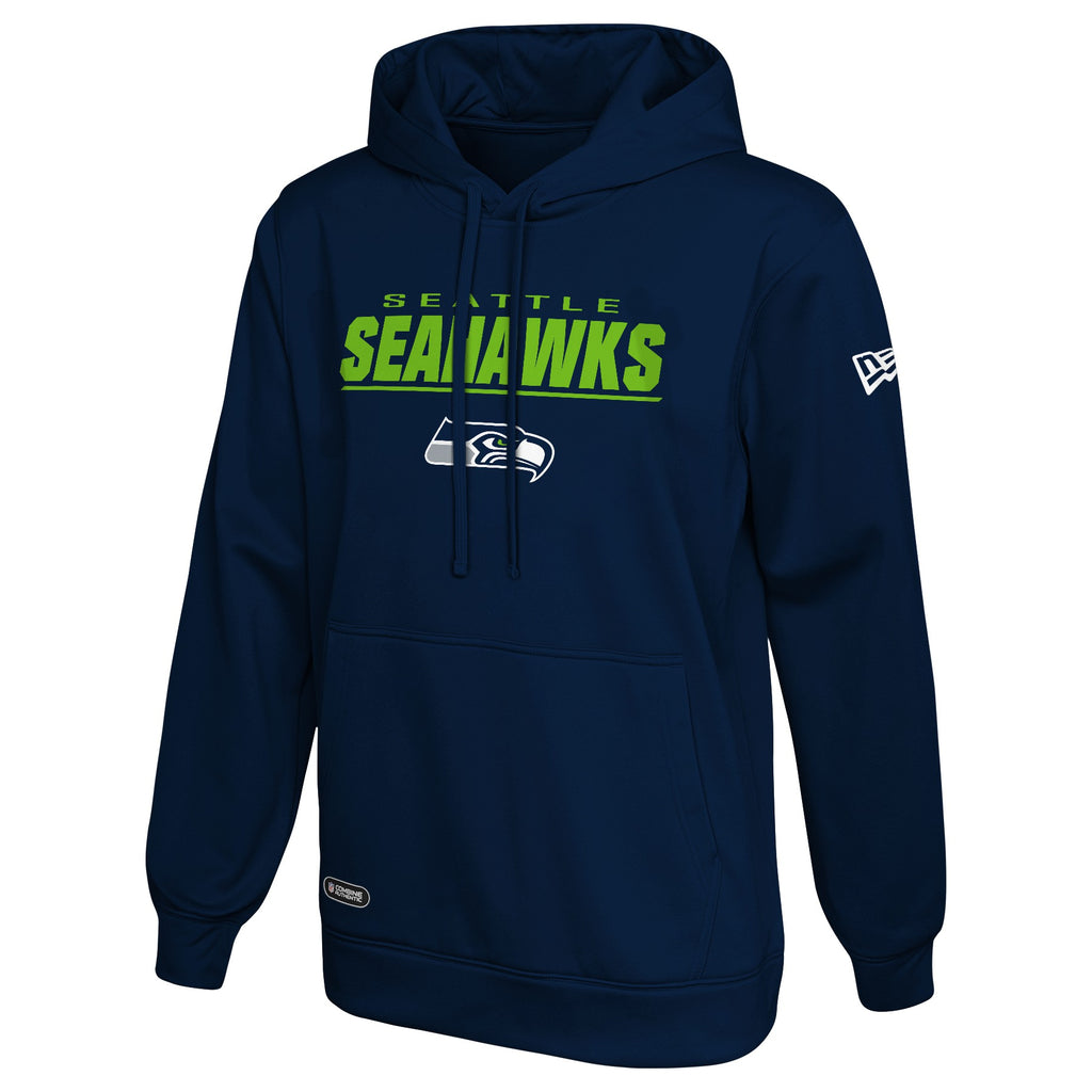 New Era Seattle Seahawks NFL Blue Pullover Hoodie Sweatshirt: