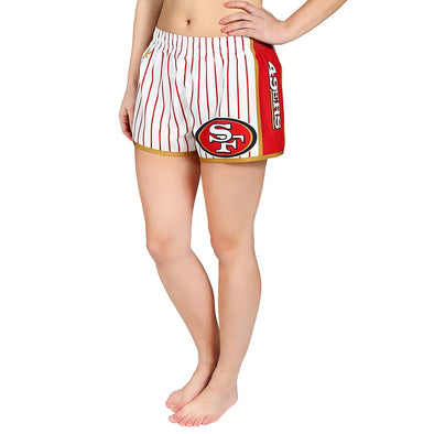 Forever Collectibles NFL Women's San Francisco 49ers Pinstripe Shorts
