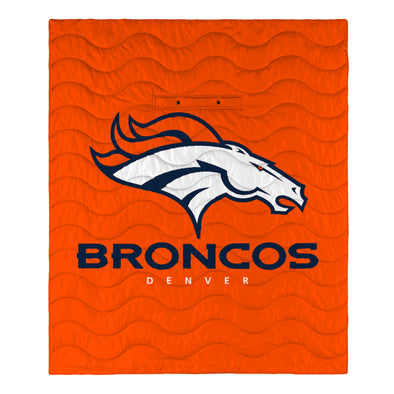 FOCO NFL Denver Broncos Exclusive Outdoor Wearable Big Logo Blanket, 50" x 60"