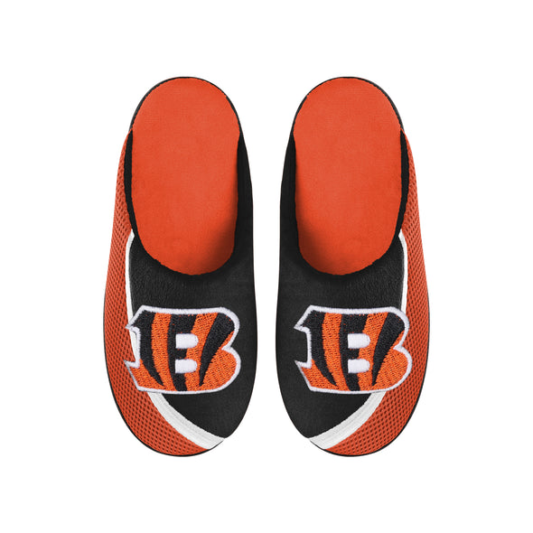 FOCO NFL Men's NFL Cincinnati Bengals 2022 Big Logo Color Edge Slippers