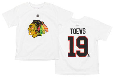 Reebok NHL Youth Chicago Blackhawks JONATHAN TOEWS #19 Player Graphic Tee