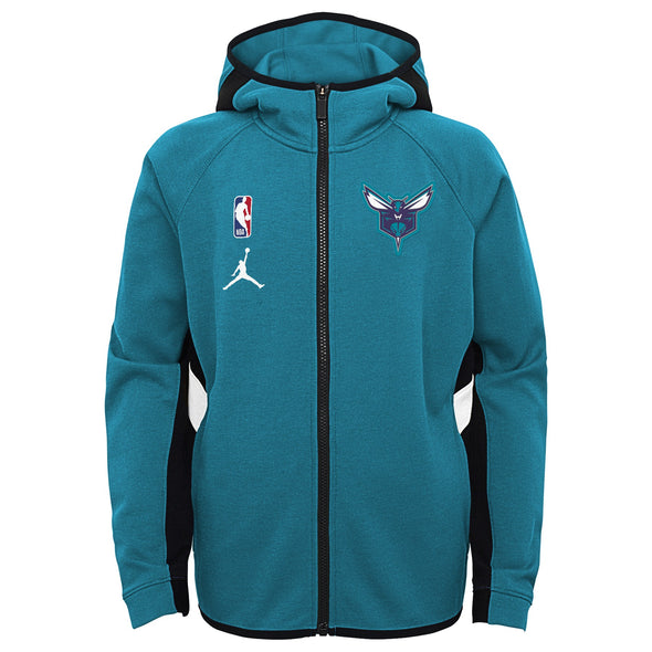 Nike NBA Youth Boys Charlotte Hornets Thermaflex Travel Showtime Zip Up Hoodie