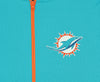 Zubaz Miami Dolphins NFL Men's Full Zip Hoodie with Zebra Print Details