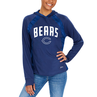 Zubaz NFL Women's Chicago Bears Elevated Hoodie W/ Tonal Viper Print