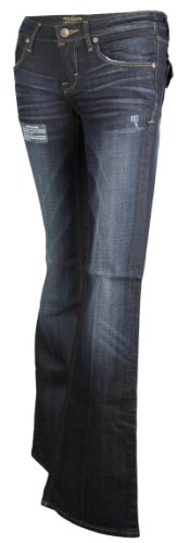 Cult of Individuality Women's Bohemi Boot Cut Navy Jeans with Swarovski Crystals