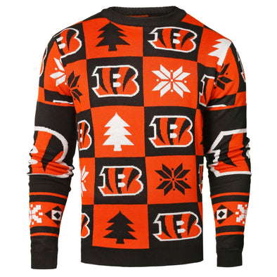 Forever Collectibles NFL Men's Cincinnati Bengals 2016 Patches Ugly Sweater