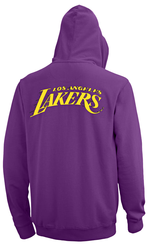 FISLL NBA Men's Los Angeles Lakers Team Color Premium Fleece Hoodie