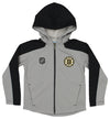 Outerstuff Boston Bruins NHL Kids (4-7) Delta Hooded Full Zip Jacket, Grey
