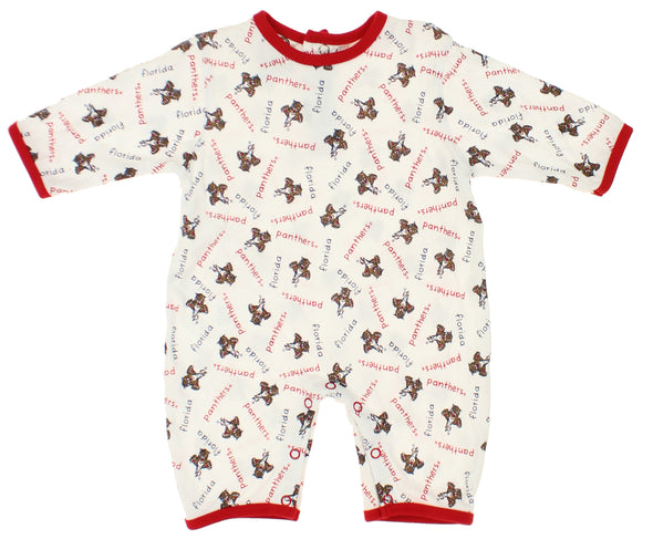 NHL Infant Florida Panthers All-Over Print Coverall, White