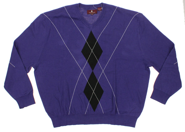 Argyle Culture Men's Diamond Pattern V-neck Sweater, Color Options