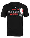Adidas NBA Men's Portland Trail Blazers Ultra Lightweight Athletic Rush Graphic Tee, Black