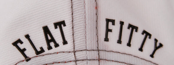 Flat Fitty IV Retro Just Better Snapback Cap Hat - White, Black and Red