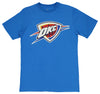 FISLL NBA Men's Oklahoma City Thunder Team Color, Name and Logo Premium T-Shirt